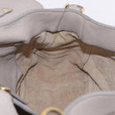 Miu Miu Hand Bag Leather 2way Beige Gold Auth ka5824A-24