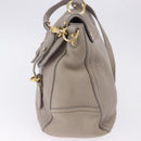 Miu Miu Hand Bag Leather 2way Beige Gold Auth ka5824A-4
