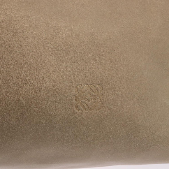 LOEWE Tote Bag Leather Gold Auth ka5825