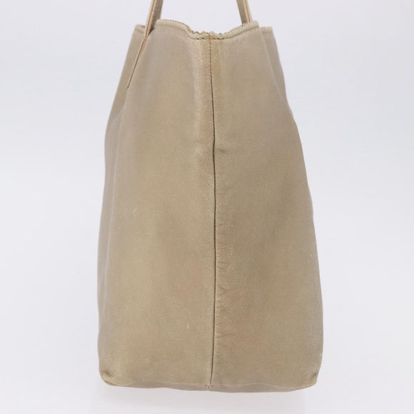 LOEWE Tote Bag Leather Gold Auth ka5825