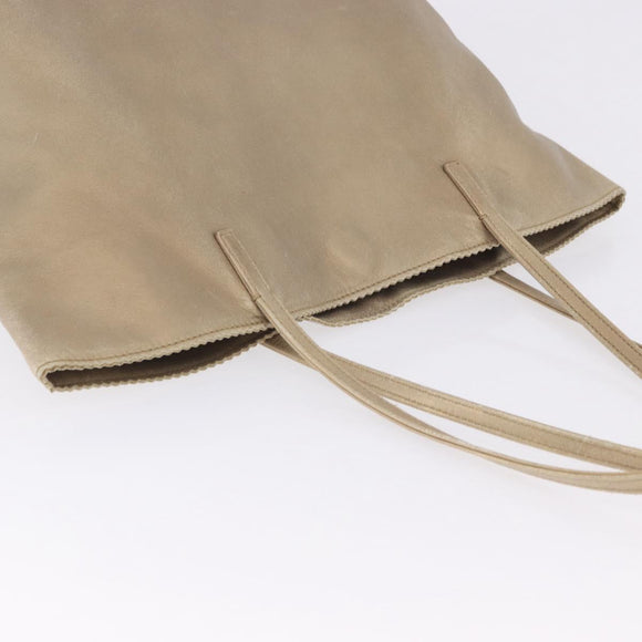 LOEWE Tote Bag Leather Gold Auth ka5825
