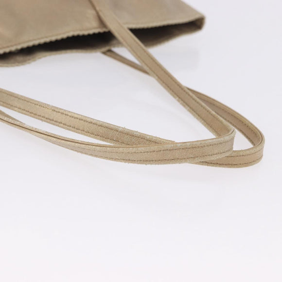 LOEWE Tote Bag Leather Gold Auth ka5825