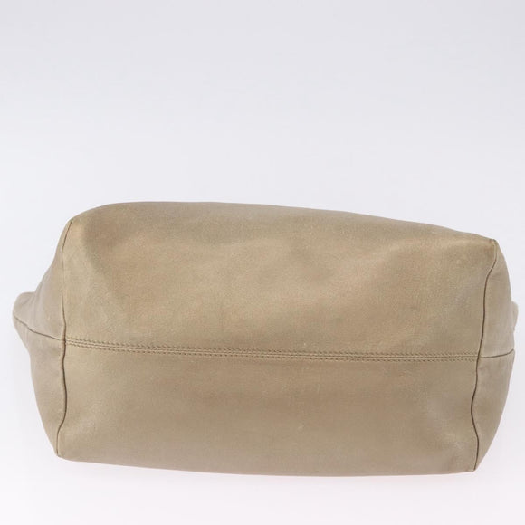 LOEWE Tote Bag Leather Gold Auth ka5825