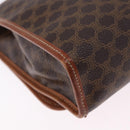 CELINE Macadam Canvas Shoulder Bag PVC Leather Brown Gold Auth ka5827-16