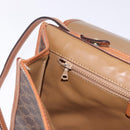 CELINE Macadam Canvas Shoulder Bag PVC Leather Brown Gold Auth ka5827-21