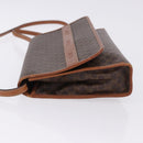 CELINE Macadam Canvas Shoulder Bag PVC Leather Brown Gold Auth ka5827-4