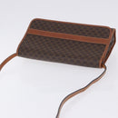 CELINE Macadam Canvas Shoulder Bag PVC Leather Brown Gold Auth ka5827-6