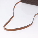 CELINE Macadam Canvas Shoulder Bag PVC Leather Brown Gold Auth ka5827-7