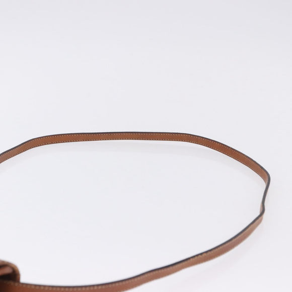 CELINE Macadam Canvas Shoulder Bag PVC Leather Brown Gold Auth ka5827