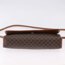 CELINE Macadam Canvas Shoulder Bag PVC Leather Brown Gold Auth ka5827-5