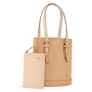 LOUIS VUITTON Nomad leather Bucket PM Shoulder Bag Beige M85001 LV Auth ka5828V-1