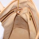 LOUIS VUITTON Nomad leather Bucket PM Shoulder Bag Beige M85001 LV Auth ka5828V-19
