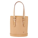 LOUIS VUITTON Nomad leather Bucket PM Shoulder Bag Beige M85001 LV Auth ka5828V-13