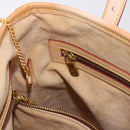 LOUIS VUITTON Nomad leather Bucket PM Shoulder Bag Beige M85001 LV Auth ka5828V-23