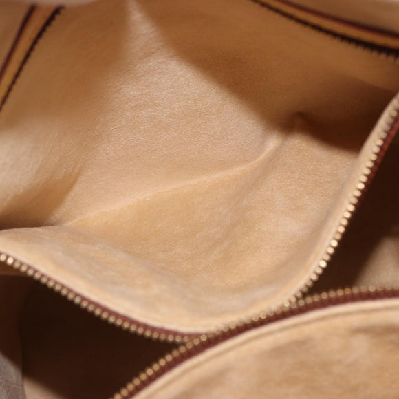LOUIS VUITTON Nomad leather Bucket PM Shoulder Bag Beige M85001 LV Auth ka5828V
