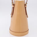 LOUIS VUITTON Nomad leather Bucket PM Shoulder Bag Beige M85001 LV Auth ka5828V-5