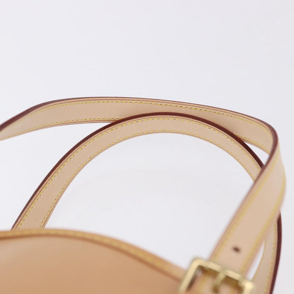 LOUIS VUITTON Nomad leather Bucket PM Shoulder Bag Beige M85001 LV Auth ka5828V