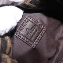 FENDI Zucca Canvas Mini Croissant Hand Bag Black Brown Silver Auth ka5829A-19