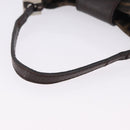 FENDI Zucca Canvas Mini Croissant Hand Bag Black Brown Silver Auth ka5829A-7