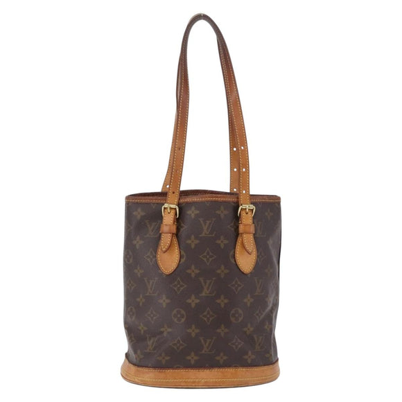 LOUIS VUITTON Monogram Bucket PM Shoulder Bag M42238 LV Auth ka5834