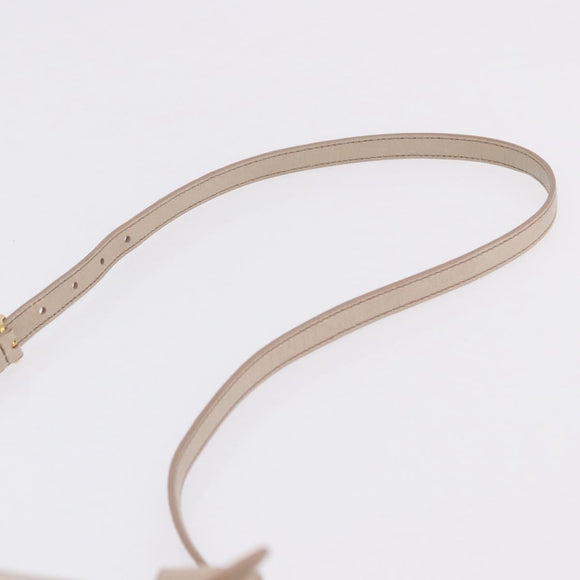 Miu Miu Hand Bag Leather 2way Beige Gold Auth ka5835V