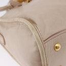 Miu Miu Hand Bag Leather 2way Beige Gold Auth ka5835V-16
