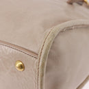Miu Miu Hand Bag Leather 2way Beige Gold Auth ka5835V-17