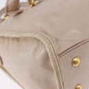 Miu Miu Hand Bag Leather 2way Beige Gold Auth ka5835V-18