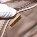 Miu Miu Hand Bag Leather 2way Beige Gold Auth ka5835V-22