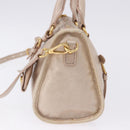 Miu Miu Hand Bag Leather 2way Beige Gold Auth ka5835V-3