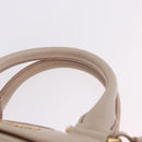 Miu Miu Hand Bag Leather 2way Beige Gold Auth ka5835V-14