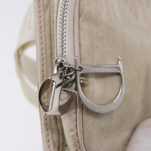 Christian Dior Trotter Canvas Waist bag Nylon White Silver Auth ka5837A