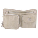 Christian Dior Trotter Canvas Waist bag Nylon White Silver Auth ka5837A-2