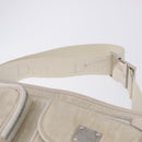 Christian Dior Trotter Canvas Waist bag Nylon White Silver Auth ka5837A-8