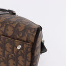 Christian Dior Trotter Canvas Romantic Hand Bag PVC Brown Silver Auth ka5838V-13
