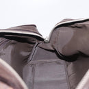 Christian Dior Trotter Canvas Romantic Hand Bag PVC Brown Silver Auth ka5838V-18