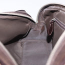 Christian Dior Trotter Canvas Romantic Hand Bag PVC Brown Silver Auth ka5838V-19