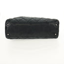 CHANEL Chain Shoulder Bag Coated Canvas Black Silver CC Auth ka583V-5