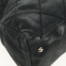 CHANEL Chain Shoulder Bag Coated Canvas Black Silver CC Auth ka583V-9