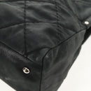 CHANEL Chain Shoulder Bag Coated Canvas Black Silver CC Auth ka583V-16