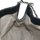 CHANEL Chain Shoulder Bag Coated Canvas Black Silver CC Auth ka583V-20