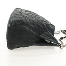 CHANEL Chain Shoulder Bag Coated Canvas Black Silver CC Auth ka583V-4