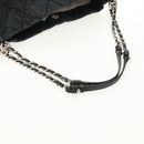CHANEL Chain Shoulder Bag Coated Canvas Black Silver CC Auth ka583V-7