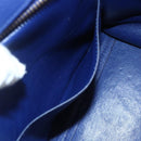 CELINE Trapeze Hand Bag Leather 2way Blue Gold Auth ka584-22