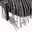 Miu Miu Matelasse Waist Bag Leather Black Silver Auth ka5842M-18