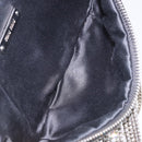 Miu Miu Matelasse Waist Bag Leather Black Silver Auth ka5842M-12