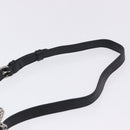 Miu Miu Matelasse Waist Bag Leather Black Silver Auth ka5842M-8