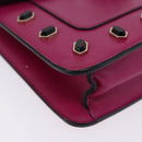 BVLGARI Chain Shoulder Bag Leather Pink Gold Auth ka5843A-16