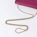 BVLGARI Chain Shoulder Bag Leather Pink Gold Auth ka5843A-9