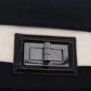 CHANEL 2.55 Chain Shoulder Bag Nylon Black Silver CC Auth ka5847A-15